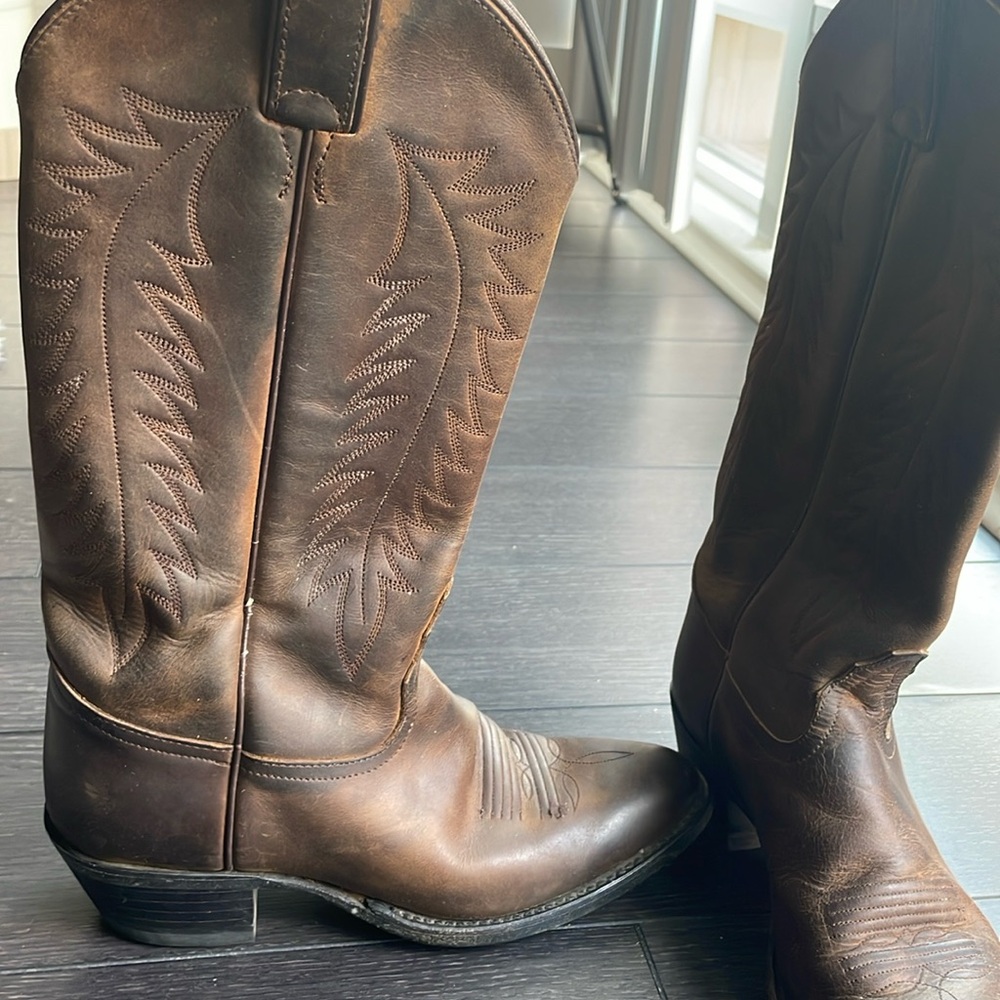 Dark Brown Cowboy Western Boot